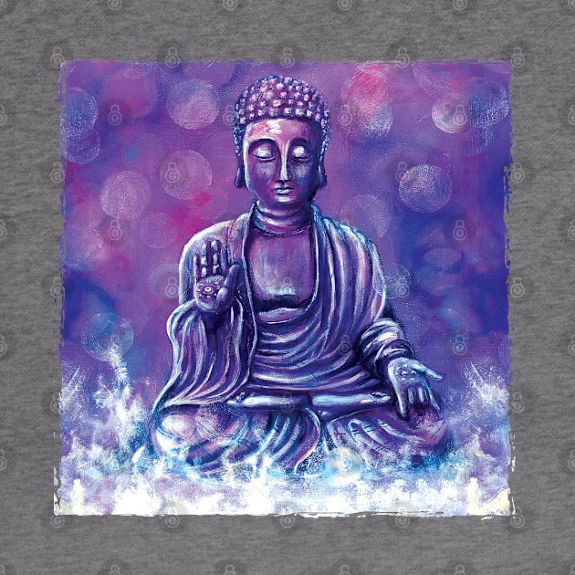 Serenity- Spiritual Buddha - acrylic painting - Meditate your spiritual journey by Cimbart